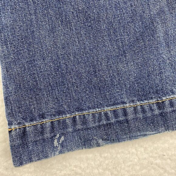 Vtg Abercrombie & Fitch Jeans Womens Size 4 Blue Low Rise Flare Y2K Patch Pocket - Picture 4 of 13